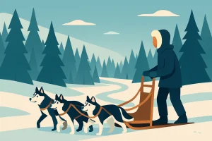 Read more about the article Husky sledding in Rovaniemi’s taiga forest