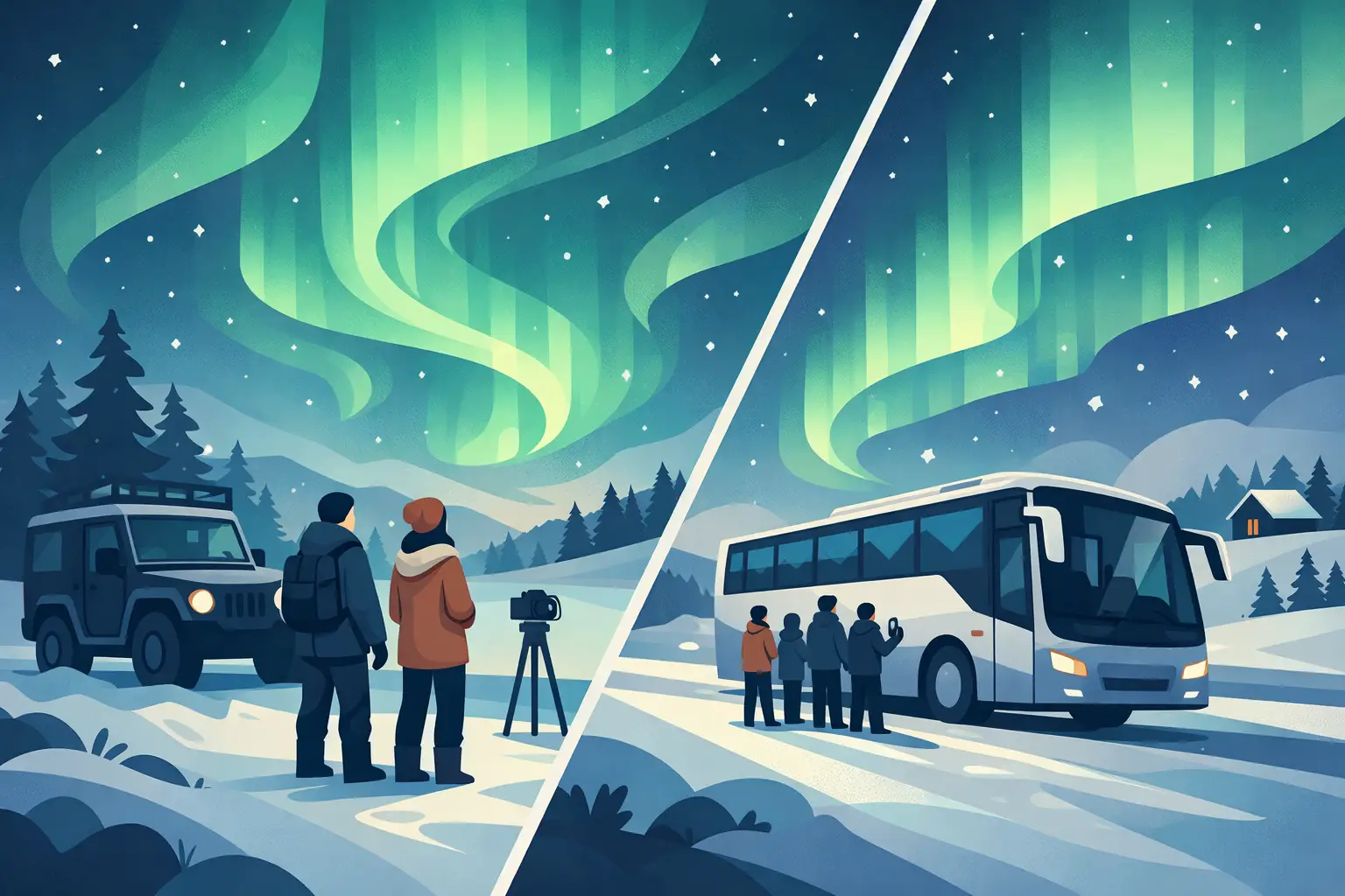You are currently viewing Rovaniemi Aurora Tour vs Bus: Which Wins?