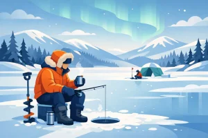 Read more about the article How to Stay Warm Ice Fishing in Finnish Lapland